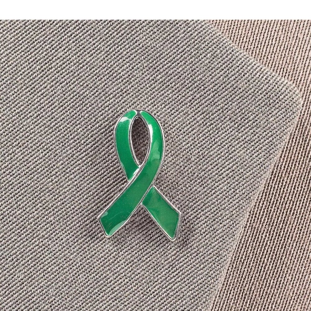 96 ~ Green Awareness Ribbons Tac Pin 1 Inch ~ Bulk Pack ~ Event Giveaways